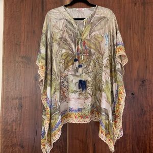 Johnny Was "Everglade" silk top